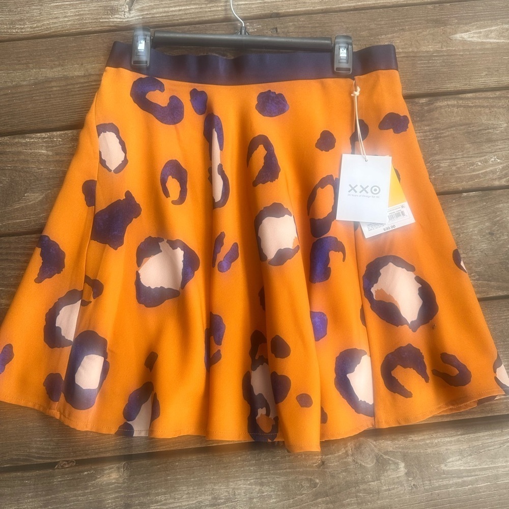 3.1 Phillip Lim Vibrant Orange and Purple Skater Skirt